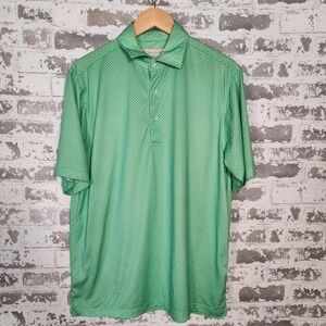 Donald‎ Ross Golf Polo Shirt Men Medium Green Performance 1921 Logo The Baldie